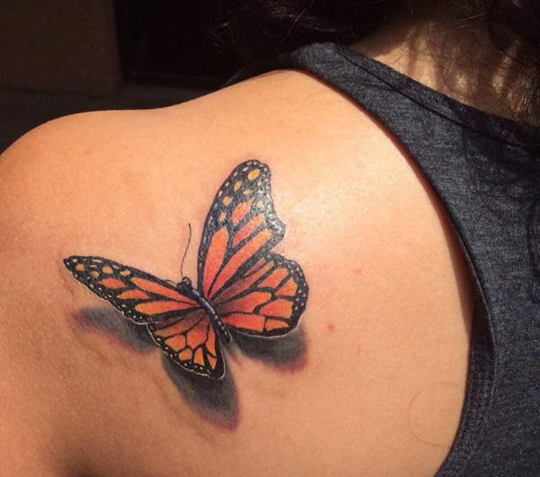 43 3D tetování motýla