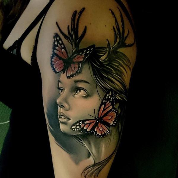 46 3D Schmetterling Tattoo