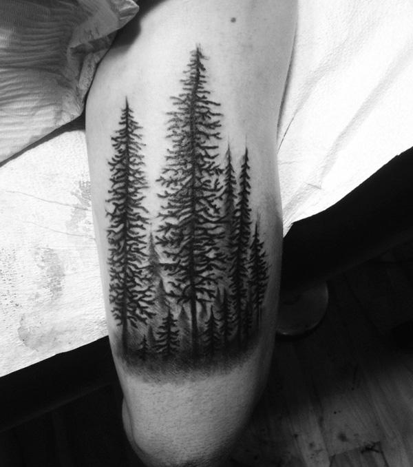 lesní paže tetování-33