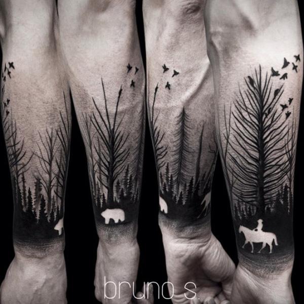 tetování lesního předloktí-36