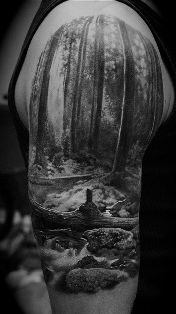 lesní tetování na rukávu-11