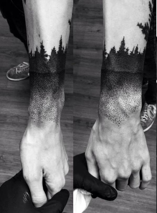 lesní zápěstí tetování-19