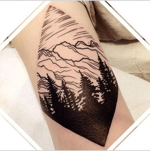 Wald und Berg Tattoo-4