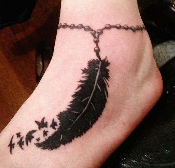 Tetování peří a ptáků