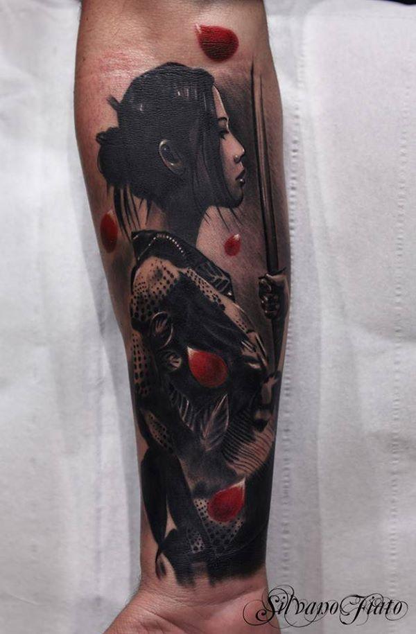 Geisha Girl Ärmel Tattoo für Männer