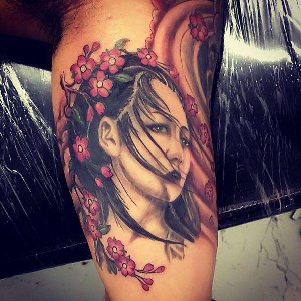 Geisha Portrait Tattoo