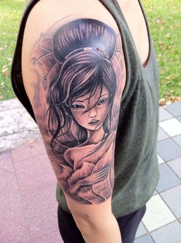 Geisha Ärmel Tattoo