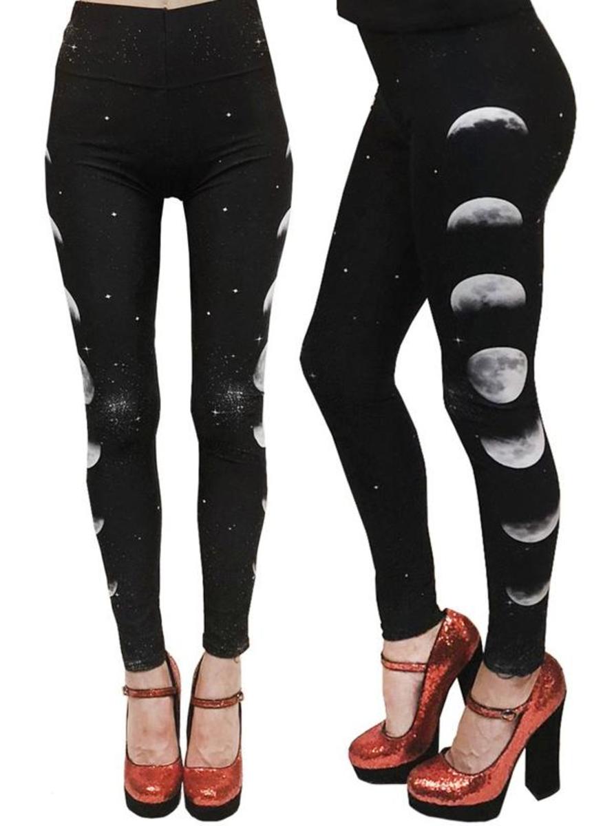 Phases of the Moon High Waist Leggings von Rat Baby