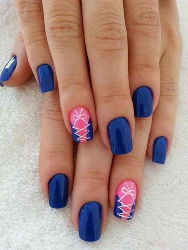 Blaue Nagelkunst-4