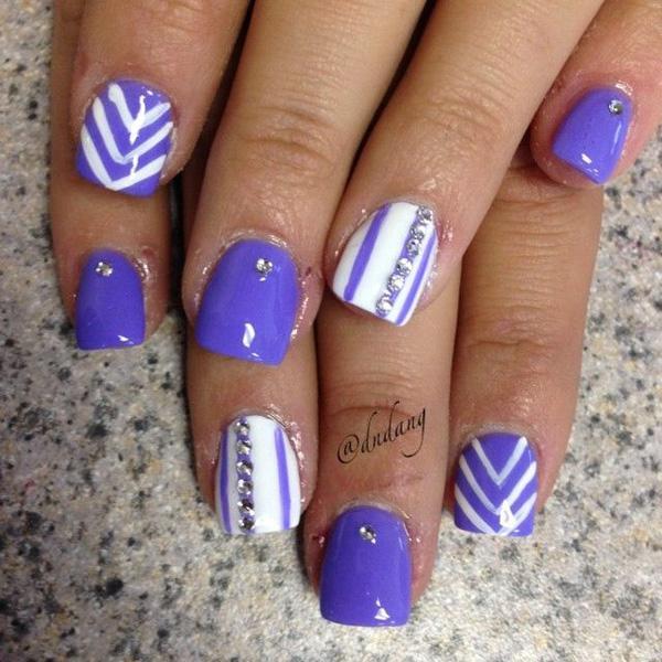 Blaue Nagelkunst-5