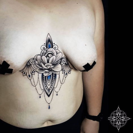 unter boob tattoo, sternum tattoo, tattoo, tattoo artist, tattoo design, tattoo inspiration, tattoo art, inked, inkedmag