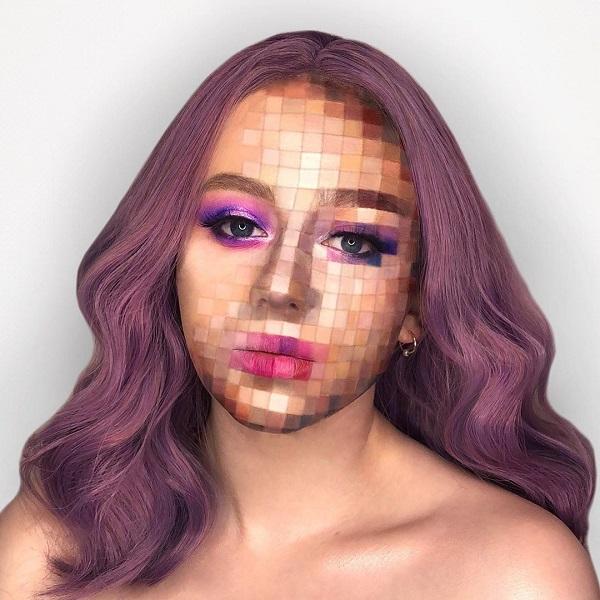 Mosaic Girl Halloween make -up