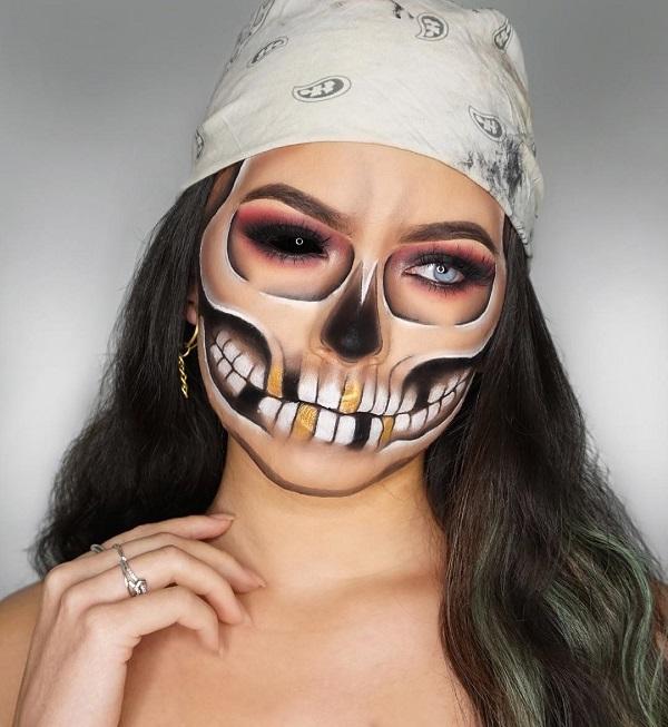 Totenkopf Halloween Make-up