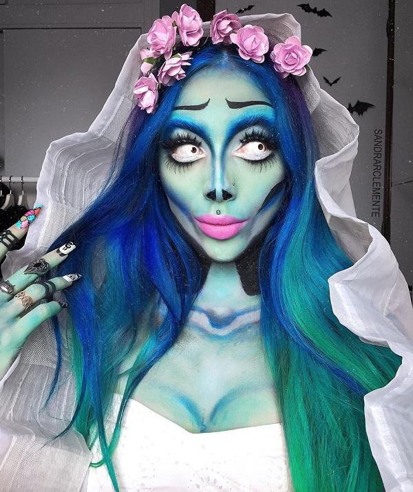 Corpse Bride Halloween makeup