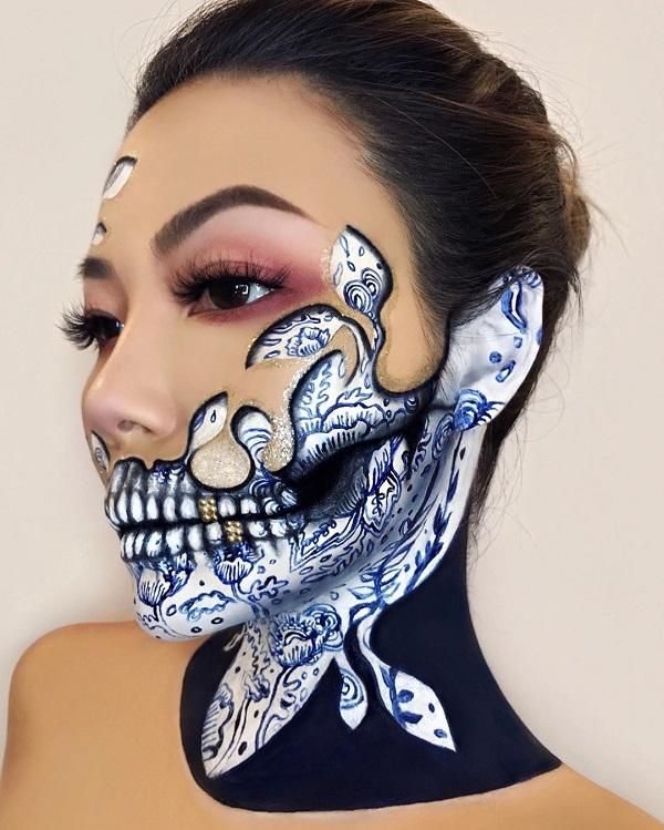 Ocean Skull Halloween Make-up