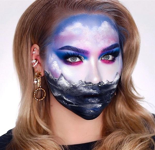 Ozean Landschaft Halloween Make-up