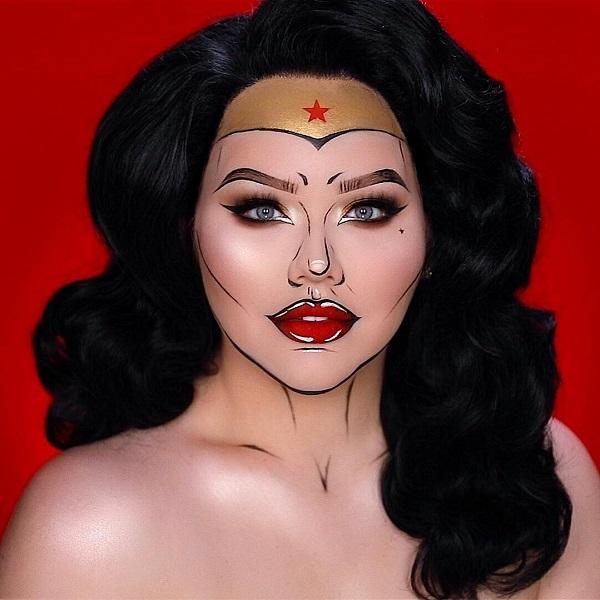 Wonder Woman Halloween makeup