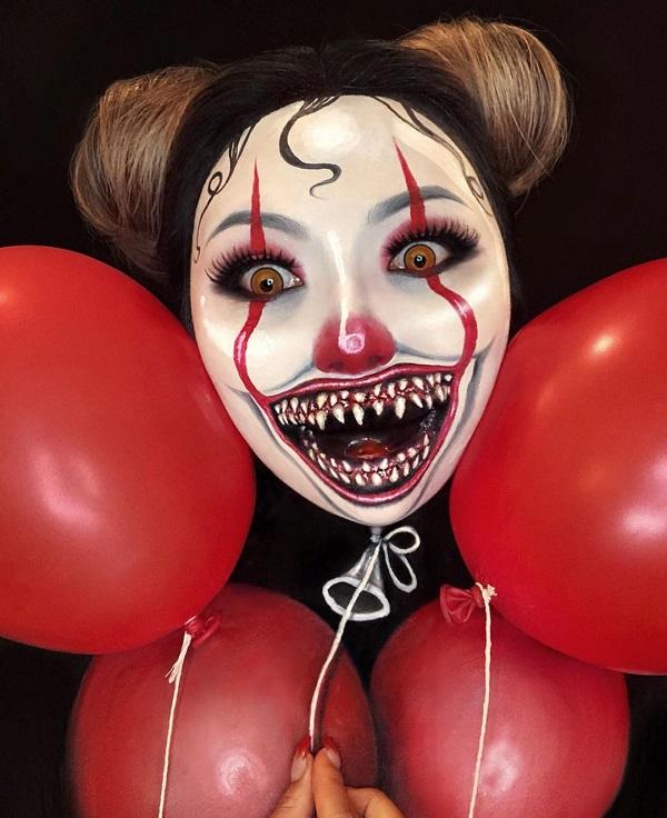 Upír z balónu Halloween make -up