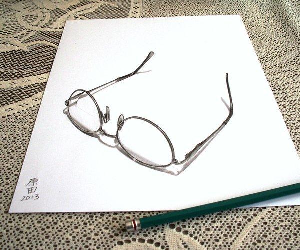 Meine Mutter Brille 3D-Zeichnung von Carmen Harada
