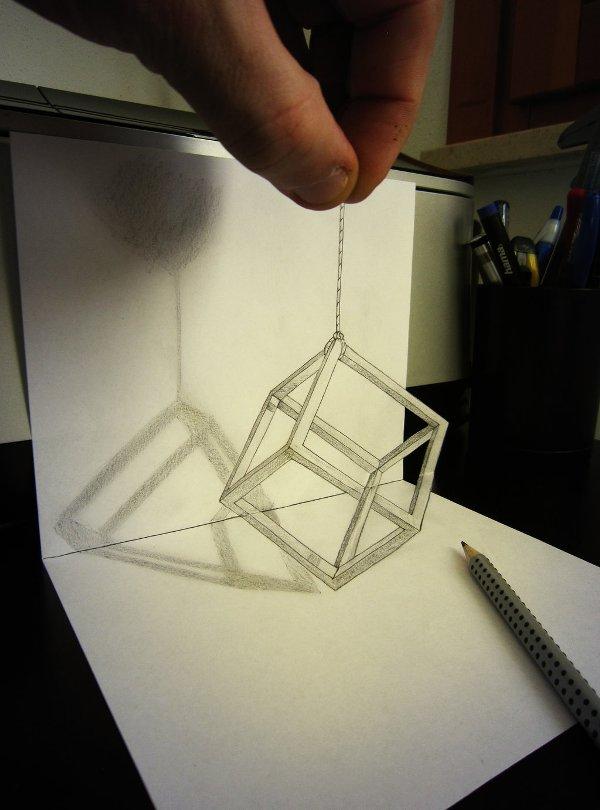 Double Illusion 3D kresba od Alessandra Diddiho