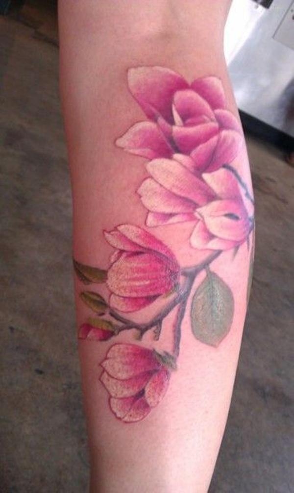 Magnolie Aquarell Tattoo.