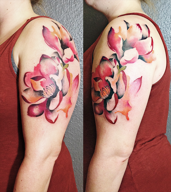 tetování květu magnólie
