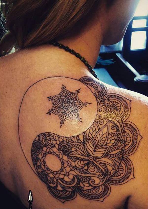 tetování mandala yin yang-25