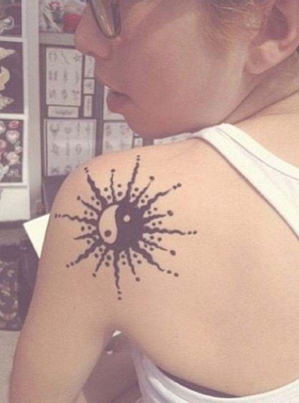 Sonne Yin Yang Tattoo-34