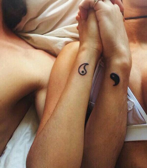 pár inkoust láska yin yang tetování-32