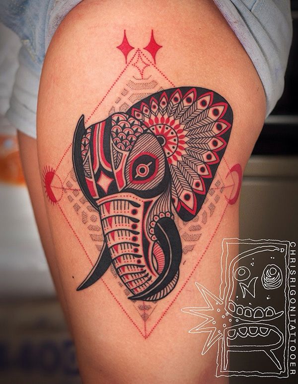 50 Original-Elefanten-Tattoo-Designs. # 7 ist Genie.