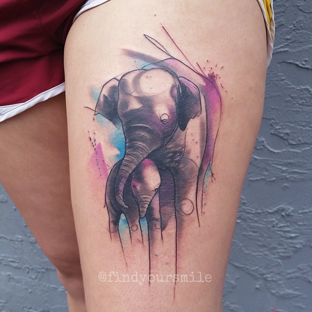 50 Original-Elefanten-Tattoo-Designs. # 7 ist Genie.