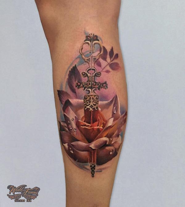 tetování meč a růže-27