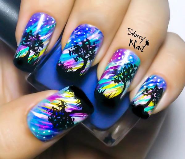 Akvarel nail art-37