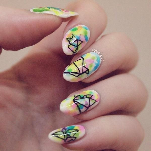 Watercolor Nail Art-2