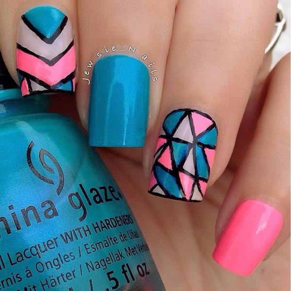 Abstraktní nail art-11