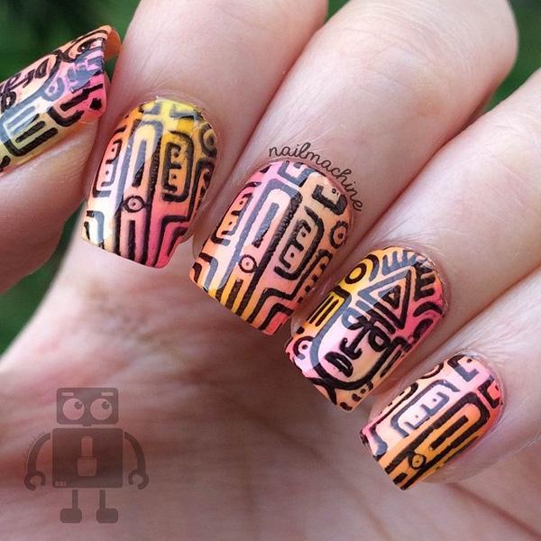 Abstraktní nail art-16