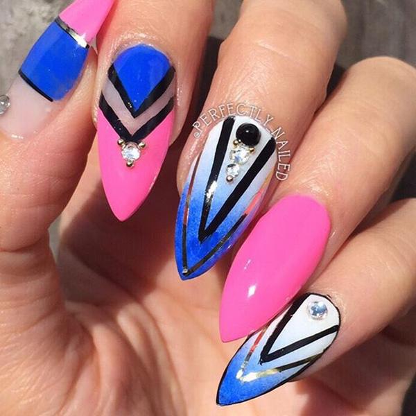 Abstraktní nail art-40