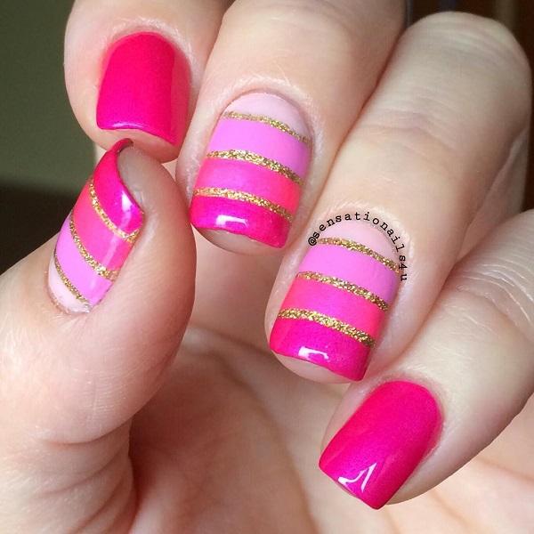 Streifen Nail Art