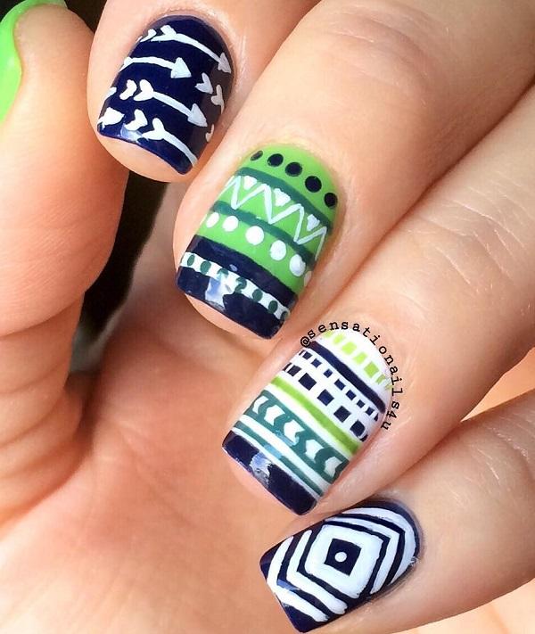 Stripes Nail Art