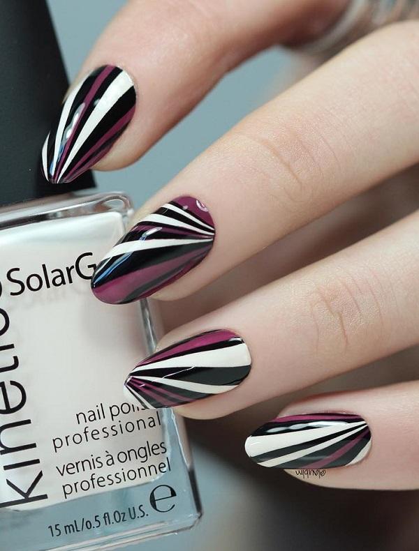 Streifen Nail Art