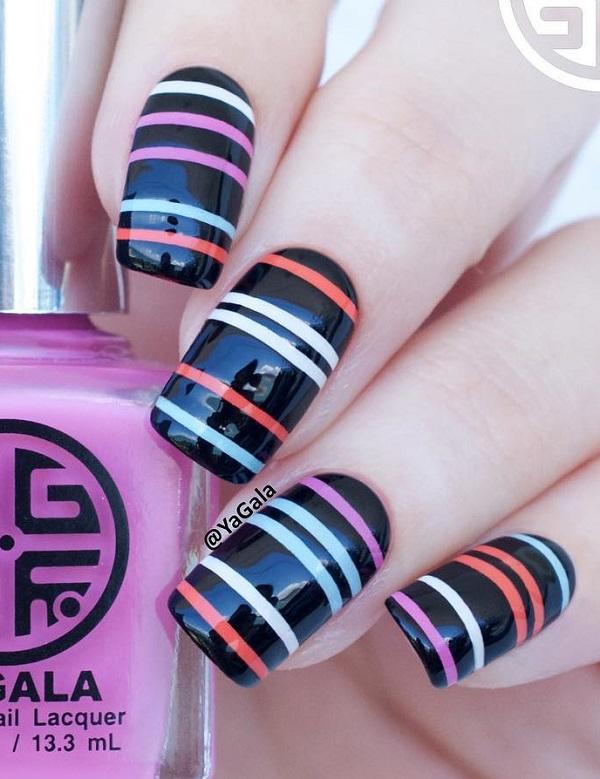 Streifen Nail Art