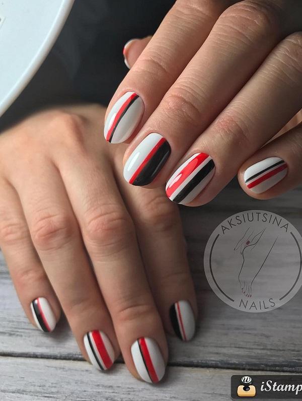 Streifen Nail Art