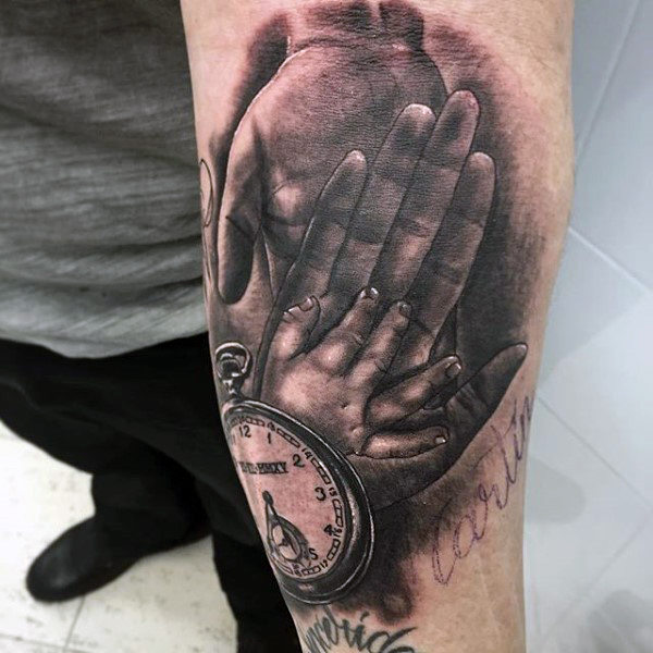 Držení za ruce RODINNÉ TATTOO NÁPADY
