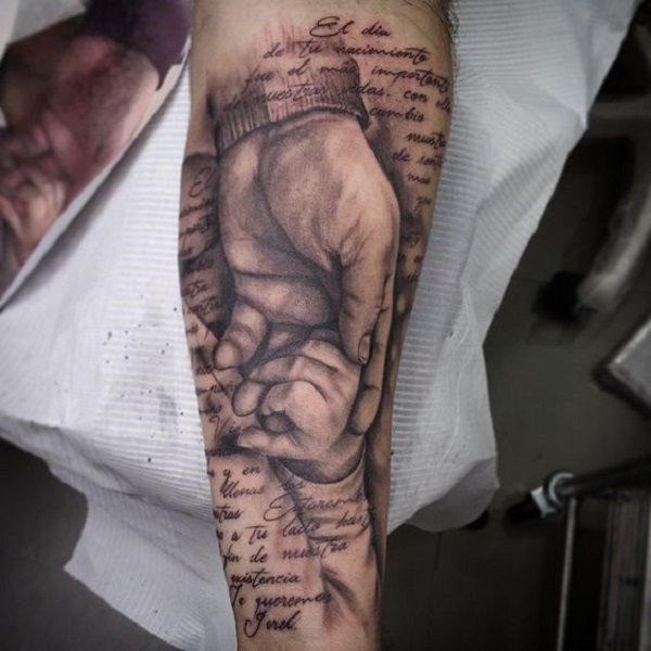 Držení rukou za scipty RODINNÉ TATTOO NÁPADY