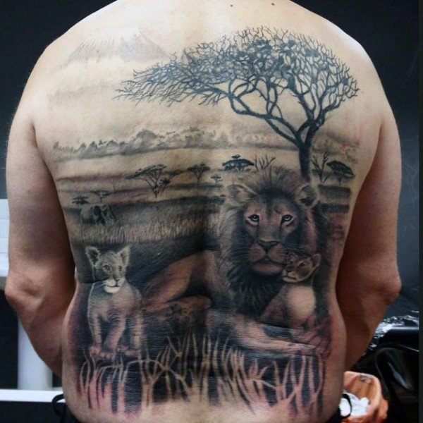 RODINNÉ TATTOO NÁPADY Lví rodina