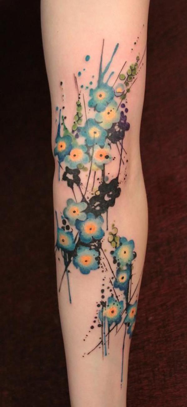 Aquarell Gänseblümchen Tattoo