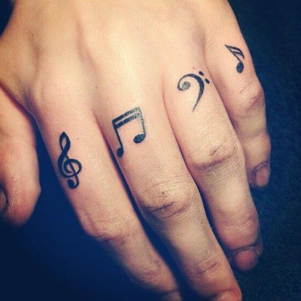 33 Finger Musik Tattoo