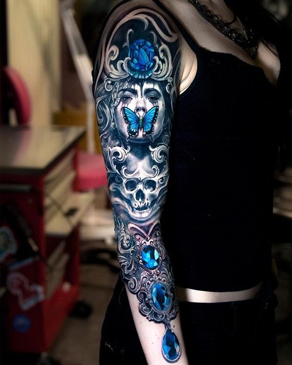 Full-Sleeve-Tattoo-für-Frauen