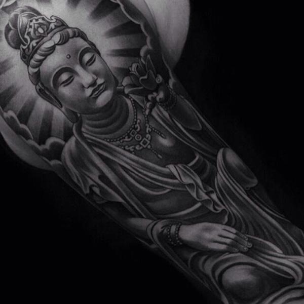 Buddha rukáv tetování-8
