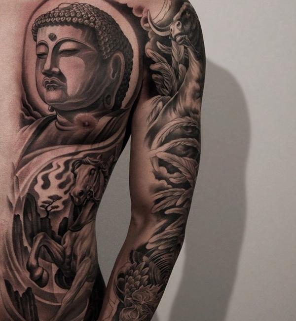 Buddha a kůň